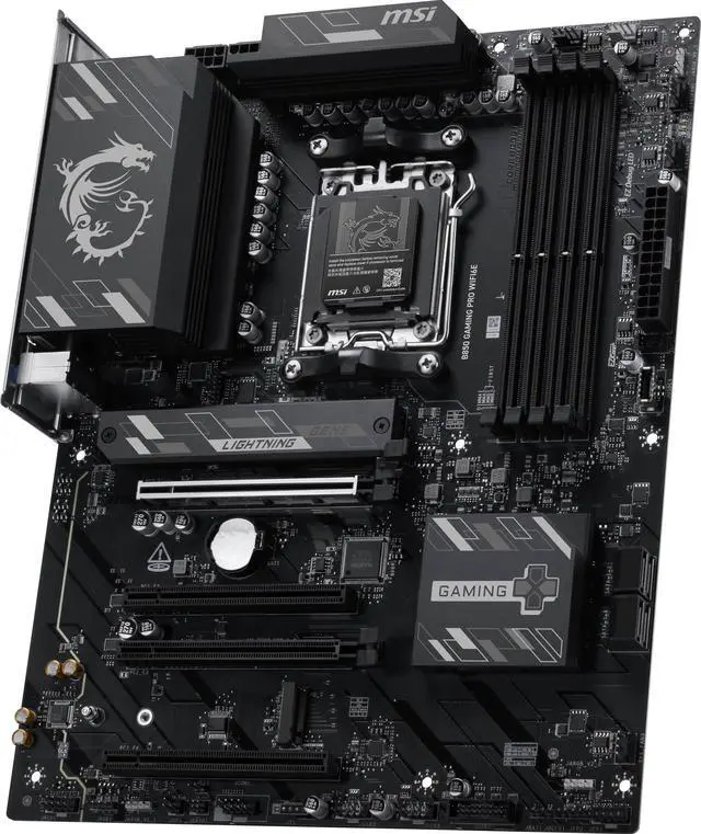 Alt view image 3 of 7 - MSI B850 GAMING PRO WIFI6E AM5 AMD B850 ATX Motherboards