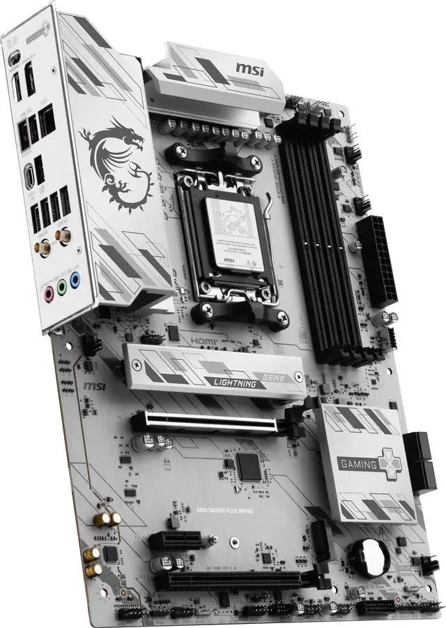 Alt view image 5 of 8 - MSI B850 GAMING PLUS WIFI6E AM5 AMD B850 SATA 6Gb/s 5G Network Wi-Fi7 DDR5 Motherboard