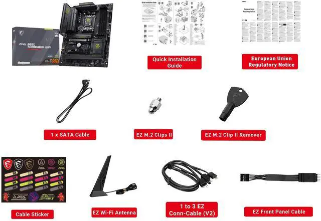 Alt view image 7 of 7 - MSI MAG B850 TOMAHAWK WIFI AM5 AMD B850 SATA 6Gb/s 5G Network Wi-Fi7 DDR5 Motherboard