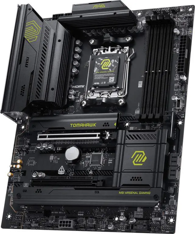 Alt view image 4 of 7 - MSI MAG B850 TOMAHAWK WIFI AM5 AMD B850 SATA 6Gb/s 5G Network Wi-Fi7 DDR5 Motherboard