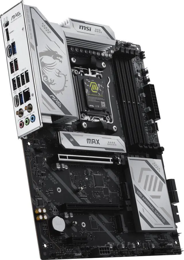 Alt view image 5 of 7 - MSI MAG X870E GAMING MAX WIFI, DDR5, PCIe 5.0 x16, Wi-Fi 7, USB 3.2 Gen 2, ATX
