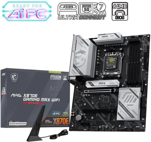MSI MAG X870E GAMING MAX WIFI AM5 AMD X870E Motherboard