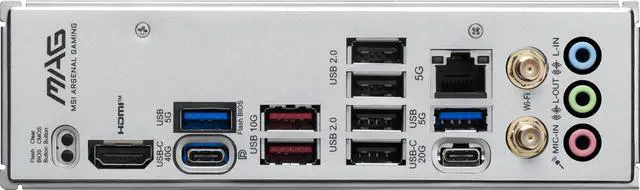 Alt view image 6 of 7 - MSI MAG X870E GAMING MAX WIFI, DDR5, PCIe 5.0 x16, Wi-Fi 7, USB 3.2 Gen 2, ATX