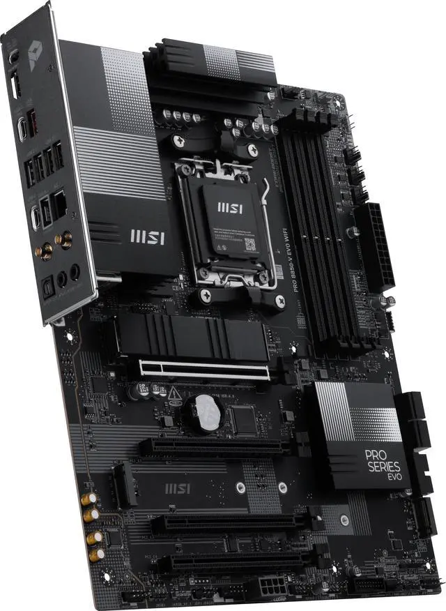 Alt view image 5 of 7 - MSI PRO B850-V EVO WIFI AM5 AMD B850 SATA 6Gb/s 5G Network Wi-Fi6E DDR5 Motherboard