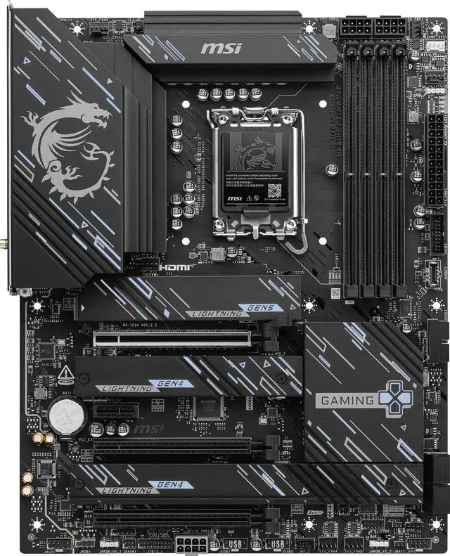 Alt view image 2 of 7 - Z890 GAMING PLUS WIFI6E Motherboard, ATX-Supports Intel Core Ultra Processors (Series 2), LGA 1851 - DDR5 Memory Boost (Up to 9200+MT/s OC), 1 x PCIe 5.0 x16, 1 x M.2 Gen5, Intel Killer 5G LAN, Wi-Fi 7