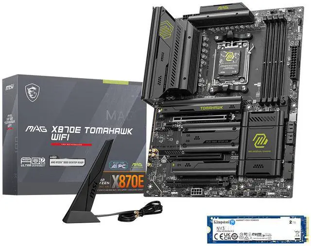 MSI MAG X870E Tomahawk WiFi Bundle - Motherboard & 2TB M.2 NVMe