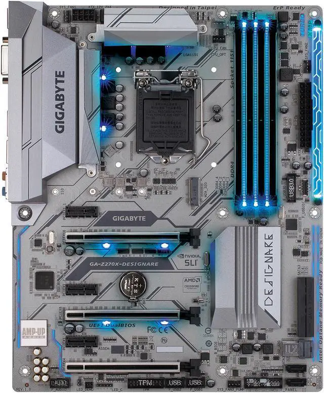 Alt view image 2 of 5 - GIGABYTE GA-Z270X-DESIGNARE (rev. 1.0) LGA 1151 Intel Z270 HDMI USB 3.1 ATX Motherboards - Intel