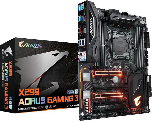 Alt view image 5 of 5 - GIGABYTE AORUS X299 AORUS Gaming 3 (rev. 1.0) LGA 2066 Intel X299 USB 3.1 ATX Intel Motherboard