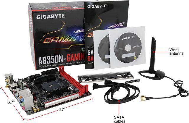 Alt view image 8 of 9 - GIGABYTE GA-AB350N-Gaming WIFI (rev. 1.0) AM4 AMD B350 USB 3.1 HDMI Mini ITX AMD Motherboard