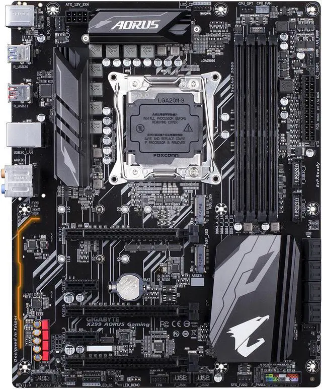 Alt view image 3 of 5 - GIGABYTE X299 AORUS Gaming (rev. 1.0) LGA 2066 Intel X299 USB 3.1 ATX Intel Motherboard