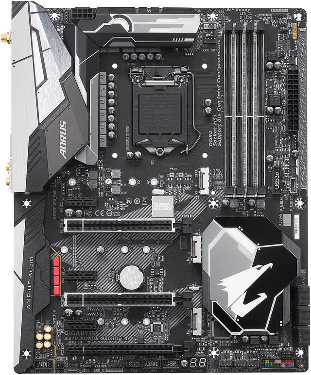 Alt view image 3 of 5 - GIGABYTE Z370 AORUS Gaming 5 (rev. 1.0) LGA 1151 (300 Series) Intel Z370 (WiFi AC) HDMI SATA 6Gb/s USB 3.1 ATX Intel Motherboard
