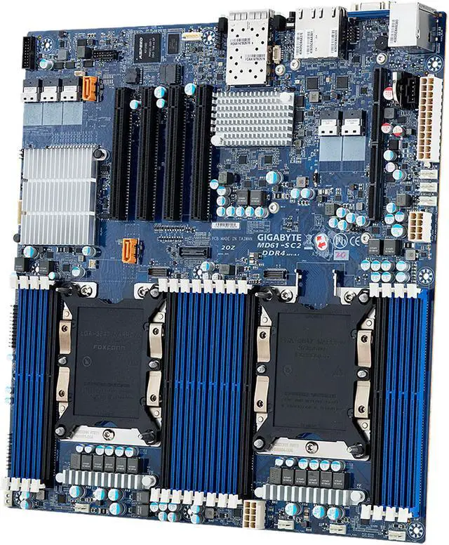 Alt view image 2 of 4 - GIGABYTE MD61-SC2 Extended ATX Server Motherboard 2 x LGA 3647 Intel C621