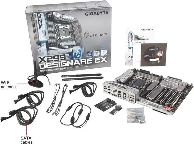 Alt view image 6 of 6 - GIGABYTE X299 DESIGNARE EX (rev. 1.0) LGA 2066 Intel X299 USB 3.1 ATX Intel Motherboard