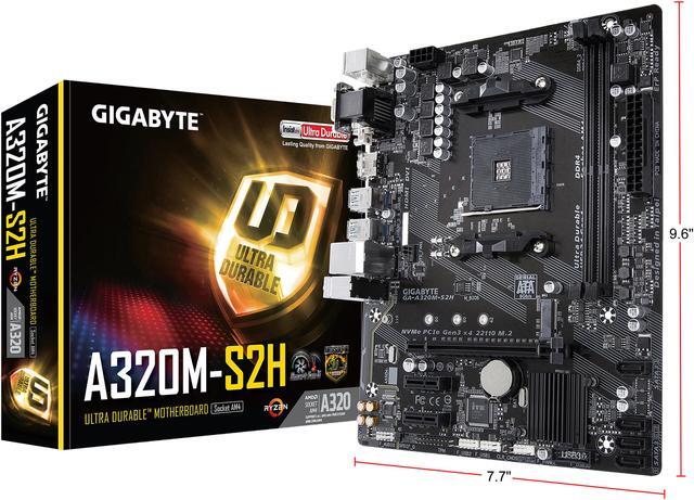 Alt view image 8 of 8 - GIGABYTE GA-A320M-S2H REV 1.0 AM4 AMD A320 USB 3.1 HDMI Micro ATX AMD Motherboard