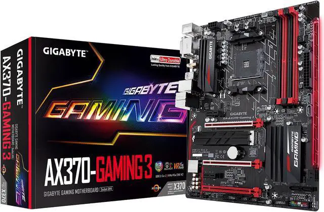 Alt view image 5 of 5 - GIGABYTE GA-AX370-Gaming 3 AM4 AMD X370 USB 3.1 HDMI ATX AMD Motherboard