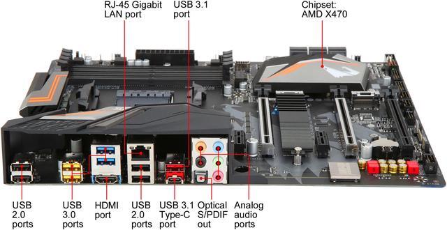 Alt view image 13 of 13 - GIGABYTE X470 AORUS ULTRA GAMING AM4 AMD X470 ATX AMD Motherboard