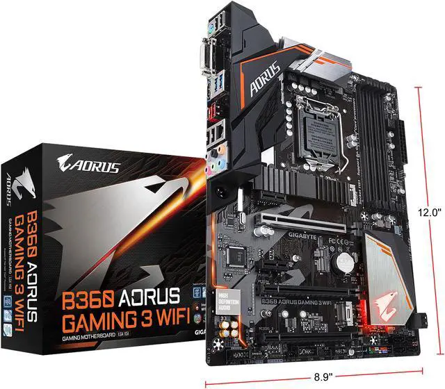 Alt view image 11 of 12 - GIGABYTE B360 AORUS Gaming 3 WIFI LGA 1151 (300 Series) Intel B360 HDMI USB 3.1 ATX Intel Motherboard