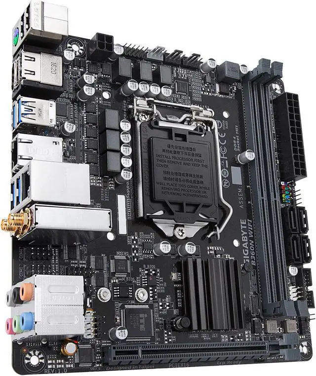 Alt view image 3 of 5 - GIGABYTE B360N WIFI LGA 1151 (300 Series) Intel B360 HDMI USB 3.1 Mini ITX Intel Motherboard