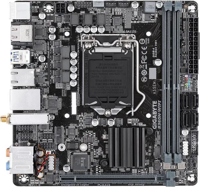 Main image of GIGABYTE B360N WIFI LGA 1151 (300 Series) Intel B360 HDMI USB 3.1 Mini ITX Intel Motherboard