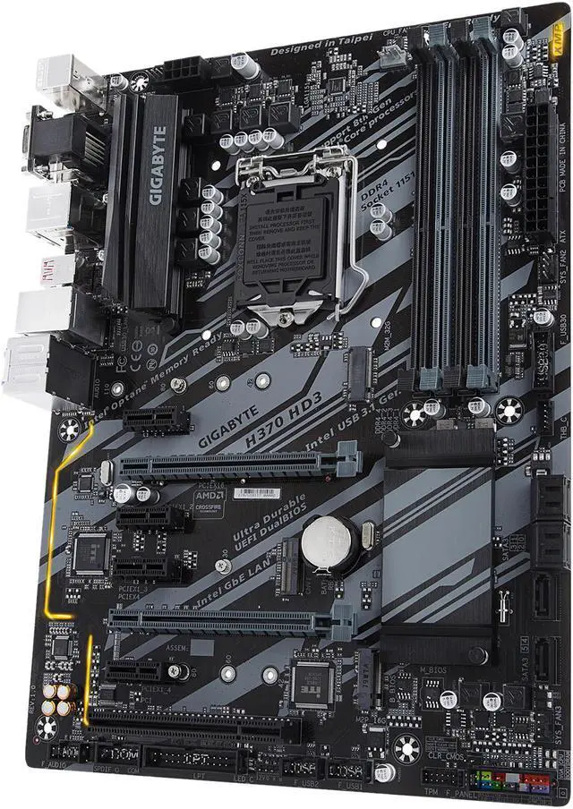 Alt view image 3 of 9 - GIGABYTE H370 HD3 LGA 1151 (300 Series) Intel H370 HDMI USB 3.1 ATX Intel Motherboard