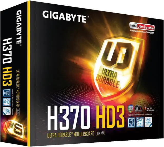 Alt view image 9 of 9 - GIGABYTE H370 HD3 LGA 1151 (300 Series) Intel H370 HDMI USB 3.1 ATX Intel Motherboard