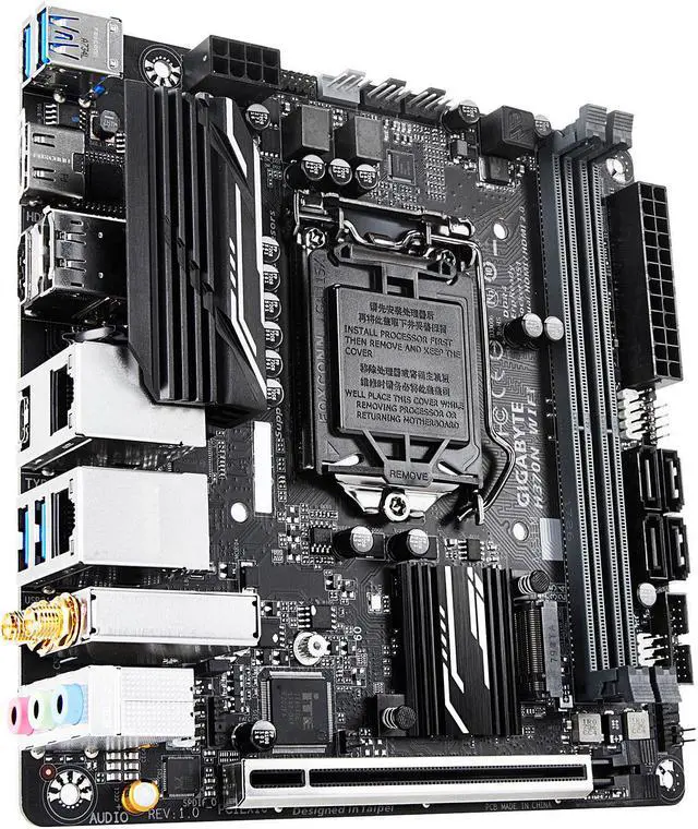 Alt view image 4 of 10 - GIGABYTE H370N WIFI LGA 1151 (300 Series) Intel H370 HDMI USB 3.1 Mini ITX Intel Motherboard