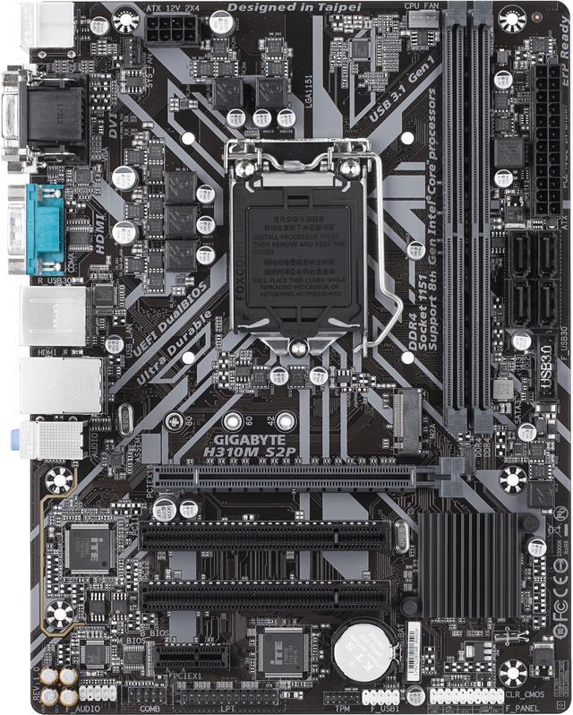 Main image of GIGABYTE H310M S2P LGA 1151 (300 Series) Intel H310 HDMI USB 3.1 Micro ATX Intel Motherboard