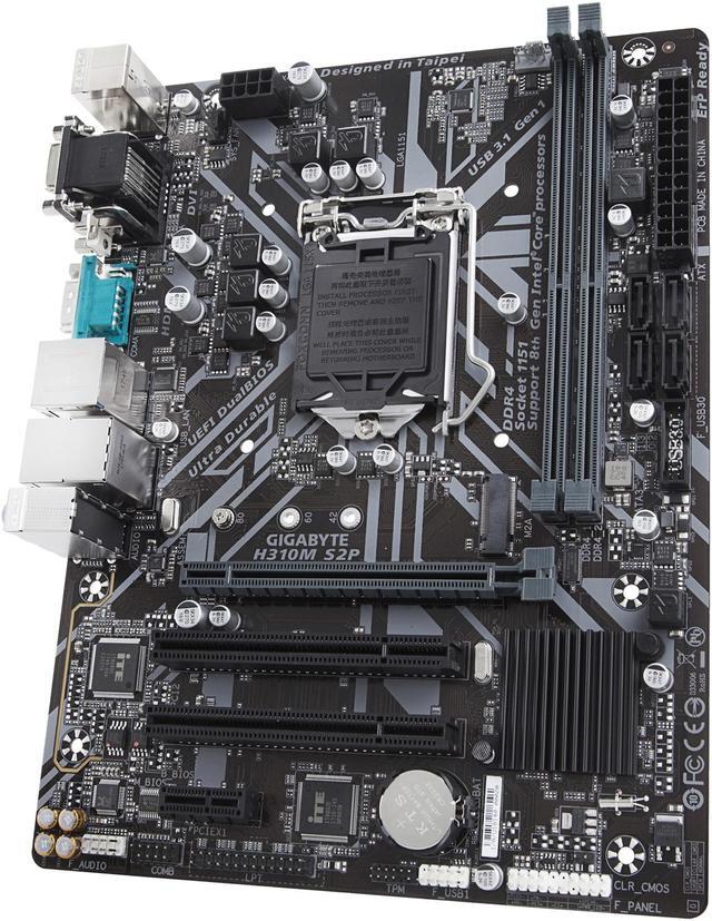Alt view image 2 of 5 - GIGABYTE H310M S2P LGA 1151 (300 Series) Intel H310 HDMI USB 3.1 Micro ATX Intel Motherboard