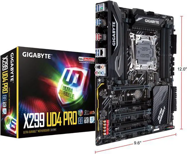 Alt view image 9 of 9 - GIGABYTE X299 UD4 Pro LGA 2066 Intel X299 USB 3.1 ATX Intel Motherboard