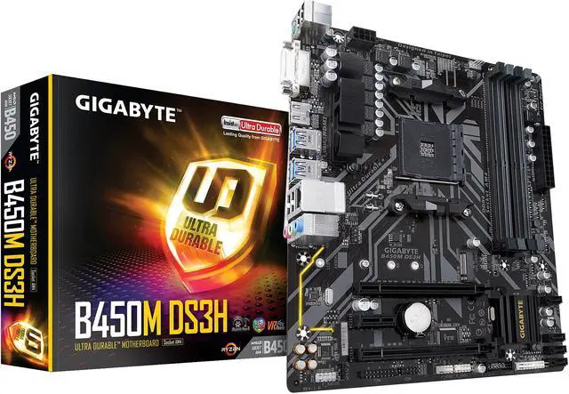 Alt view image 8 of 14 - GIGABYTE B450M DS3H AM4 Micro ATX AMD Motherboard