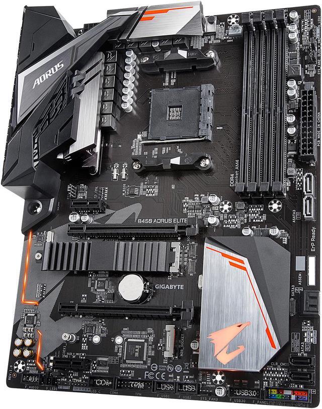 Alt view image 4 of 10 - GIGABYTE B450 AORUS ELITE AM4 AMD B450 ATX AMD Motherboard