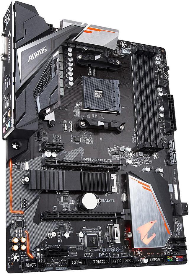 Alt view image 5 of 10 - GIGABYTE B450 AORUS ELITE AM4 AMD B450 ATX AMD Motherboard