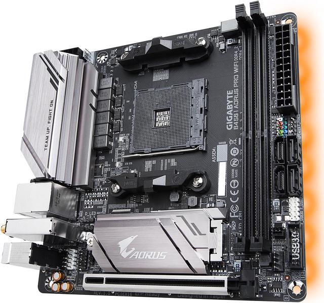 Alt view image 2 of 6 - GIGABYTE B450 I AORUS PRO WIFI AM4 AMD B450 USB 3.1 HDMI Mini ITX AMD Motherboard