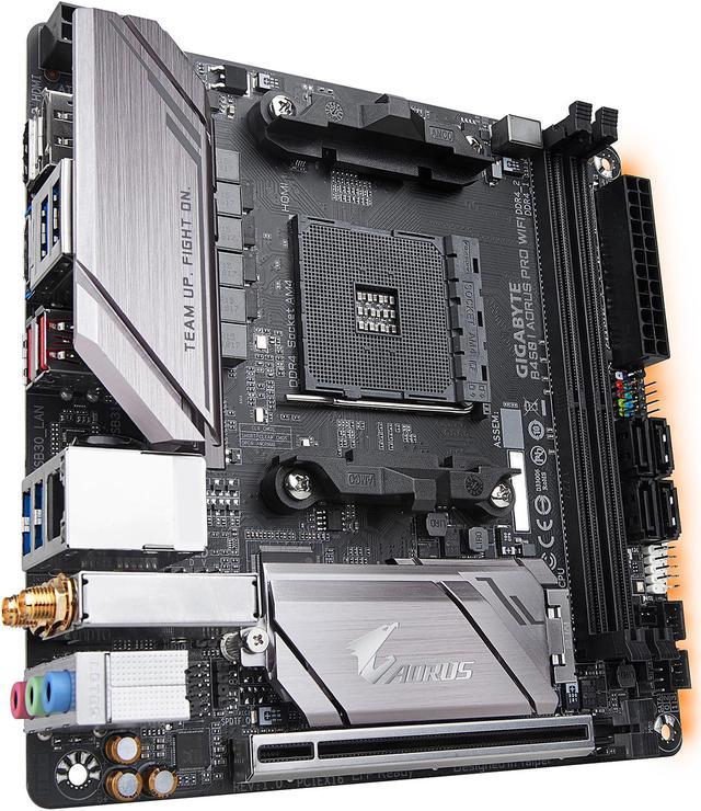 GIGABYTE B450 I AORUS PRO WIFI AM4 AMD B450 SATA 6Gb/s USB 3.1 HDMI Mini  ITX AMD Motherboard