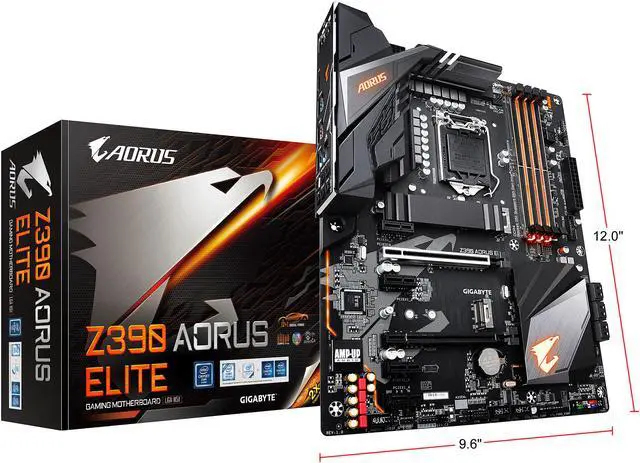 Alt view image 9 of 10 - GIGABYTE Z390 AORUS ELITE LGA 1151 (300 Series) Intel Z390 ATX Intel Motherboard