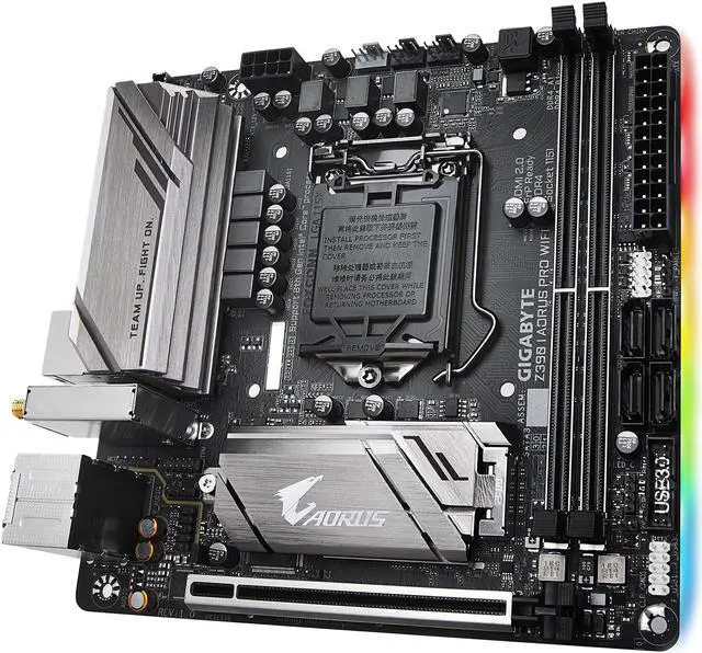 Alt view image 3 of 10 - GIGABYTE Z390 I AORUS PRO WIFI LGA 1151 (300 Series) Intel Z390 Mini ITX Intel Motherboard