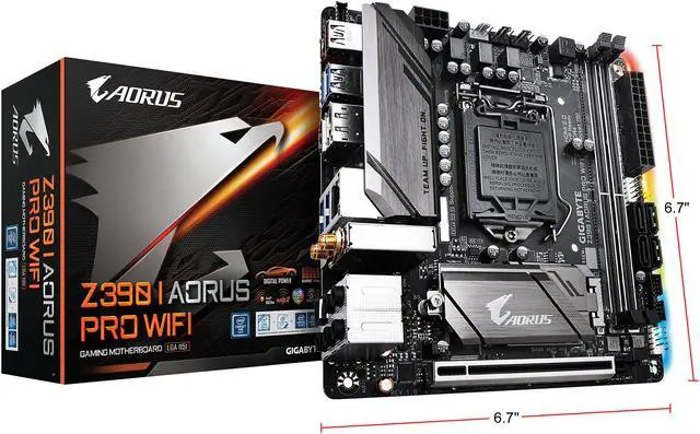 Alt view image 9 of 10 - GIGABYTE Z390 I AORUS PRO WIFI LGA 1151 (300 Series) Intel Z390 Mini ITX Intel Motherboard