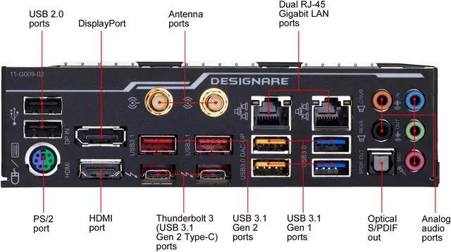 Alt view image 6 of 8 - GIGABYTE Z390 DESIGNARE LGA 1151 (300 Series) Intel Z390 HDMI USB 3.1 ATX Intel Motherboard