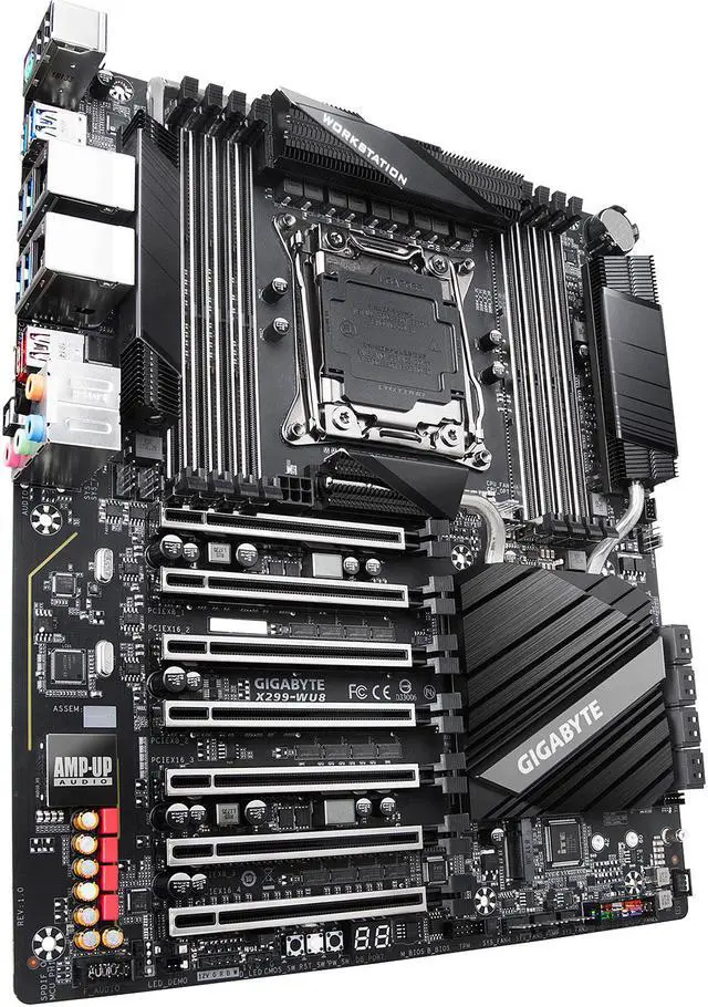 Alt view image 4 of 11 - GIGABYTE X299-WU8 LGA 2066 Intel X299 Motherboard with 7 PCIe x16 Slots and Dual Intel Server LAN