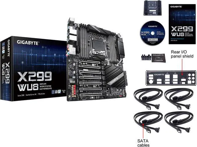 Alt view image 9 of 11 - GIGABYTE X299-WU8 LGA 2066 Intel X299 Motherboard with 7 PCIe x16 Slots and Dual Intel Server LAN