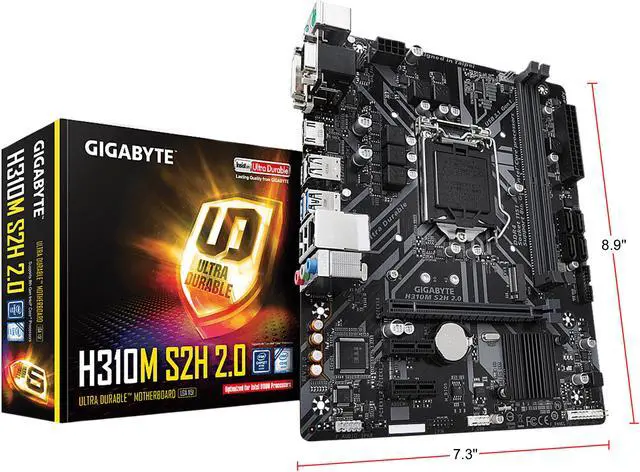 Alt view image 6 of 6 - GIGABYTE H310M S2H 2.0 LGA 1151 (300 Series) Intel H310 HDMI SATA 6Gb/s USB 3.1 Micro ATX Intel Motherboard