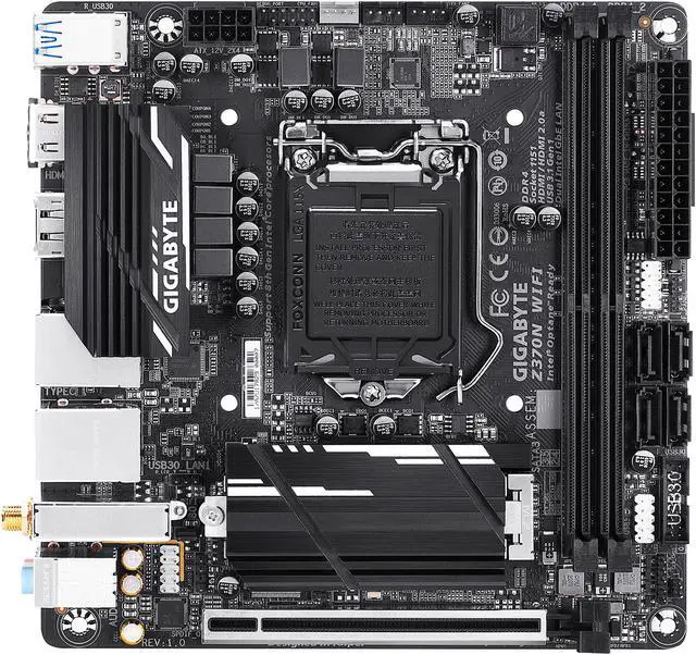 Alt view image 2 of 6 - GIGABYTE Z370N WIFI LGA 1151 (300 Series) Intel Z370 HDMI USB 3.1 Mini ITX Intel Motherboard