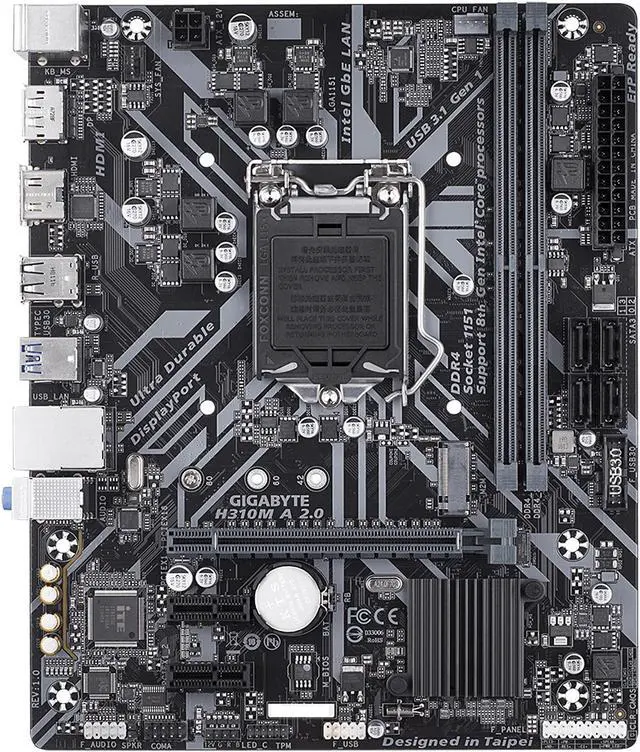 Main image of GIGABYTE H310M A 2.0 LGA 1151 (300 Series) Intel H310 Micro ATX Intel Motherboard