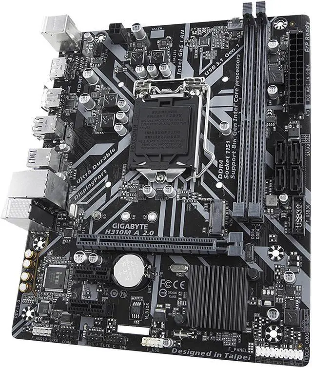Alt view image 2 of 8 - GIGABYTE H310M A 2.0 LGA 1151 (300 Series) Intel H310 Micro ATX Intel Motherboard