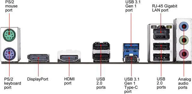 Alt view image 7 of 8 - GIGABYTE H310M A 2.0 LGA 1151 (300 Series) Intel H310 Micro ATX Intel Motherboard