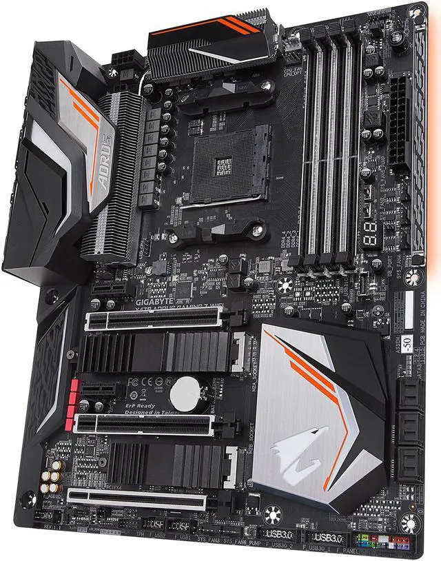 Alt view image 4 of 12 - GIGABYTE X470 AORUS GAMING 7 WIFI-50 AM4 AMD X470 ATX AMD Motherboard