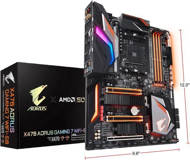 Alt view image 10 of 12 - GIGABYTE X470 AORUS GAMING 7 WIFI-50 AM4 AMD X470 ATX AMD Motherboard