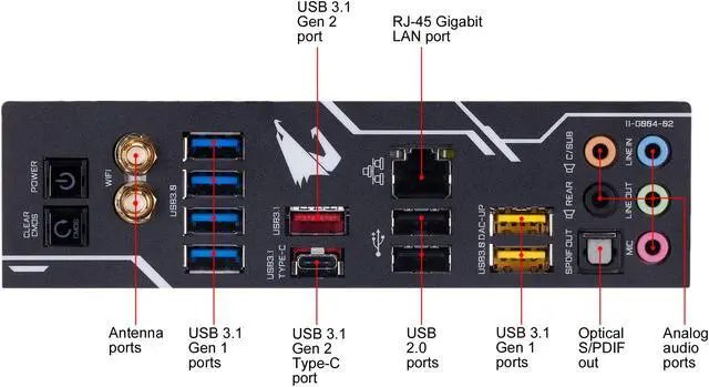 Alt view image 11 of 12 - GIGABYTE X470 AORUS GAMING 7 WIFI-50 AM4 AMD X470 ATX AMD Motherboard