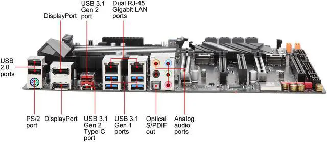 Alt view image 5 of 6 - GIGABYTE C246-WU4 LGA 1151 (300 Series) Intel C246 ATX Intel Motherboard