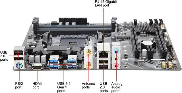 Alt view image 6 of 6 - GIGABYTE B450M DS3H WIFI AM4 AMD B450 Micro ATX AMD Motherboard